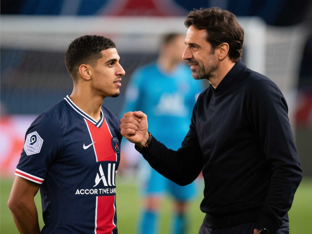 阿什拉夫盛赞恩里克:执教水平惊艳,堪称天才 阿什拉夫盛赞恩里克:执教水平惊艳,堪称天才